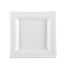 50 Piatti quadrati monouso in canna da zucchero 16x16cm bianco Signor Bio