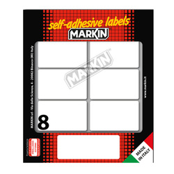 Etichetta adesiva bianca 56x34mm (10fogli x 8etichette) Markin