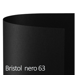 Conf.25 cartoncino Bristol Color 200gr 50x70cm nero 63 Favini