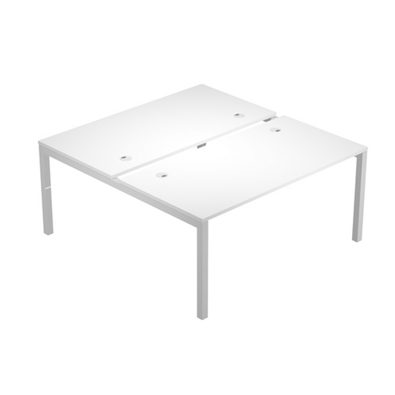 SCRIVANIA a 2 POSTAZIONI CONTRAP.140X166cm BIANCO - AGORA'
