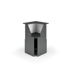 MODULO RECEPTION 90  76x76x117cm NERO VEN. /BIANCO - PRESTIGE