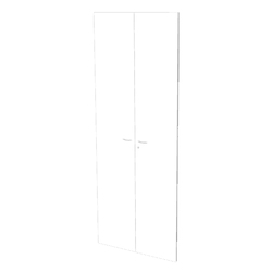 COPPIA ANTE in MELAMIN. x libreria alta L76cm BIANCO