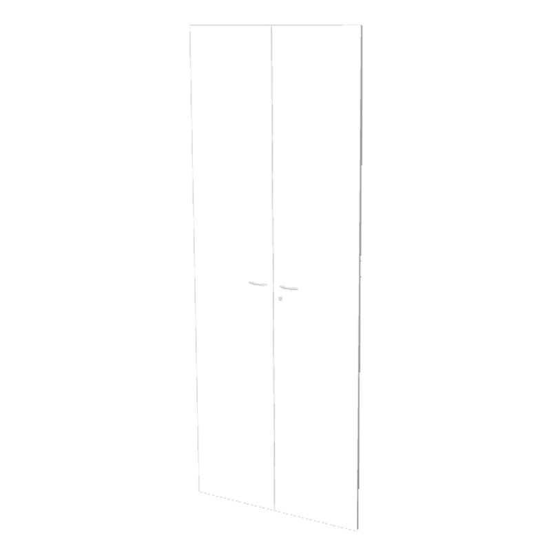 COPPIA ANTE in MELAMIN. x libreria alta L76cm BIANCO
