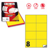 Etichetta adesiva C/512 giallo fluo 100fg A4 105x74