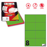 Etichetta adesiva C/512 verde fluo 100fg A4 105x74