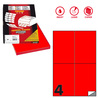 Etichetta adesiva C/519 rosso fluo 100fg A4 105x148
