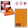 Etichetta adesiva A/406 arancio fluo 100fg A4 47