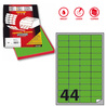Etichetta adesiva A/406 verde fluo 100fg A4 47