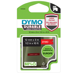 NASTRO DYMO TIPO D1 DURABLE (12MMX3MT) BIANCO/ROSSO 1978366