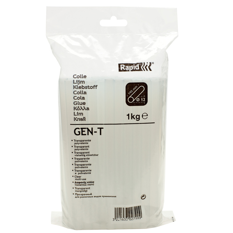 COLLA TERMOFUSIBILE 19cm D12mm 1Kg TRASPARENTE