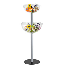 EXPO CONTENITORE con 2 SEMISFERA Ã40cm / Ã50cm - H116cm