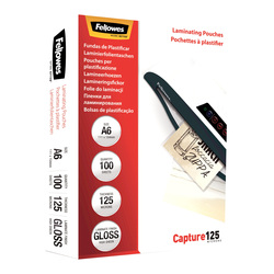 Scatola 100 pouches CAPTURE125 125mic A6 Fellowes