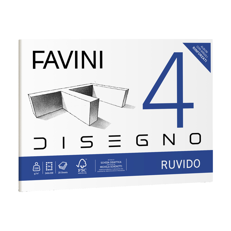 ALBUM FAVINI 4 24X33CM 220GR 20FG RUVIDO