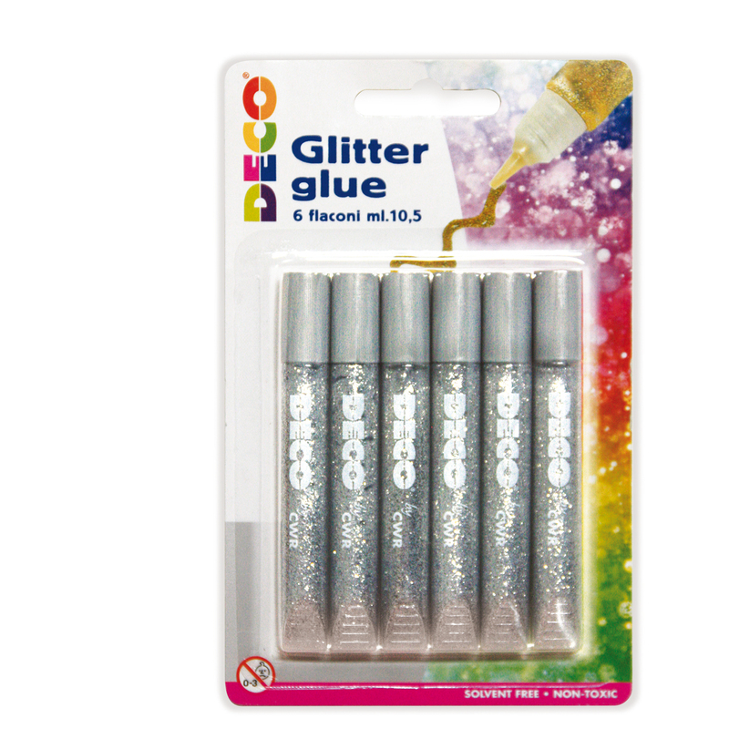 Blister colla glitter 6 penne 10