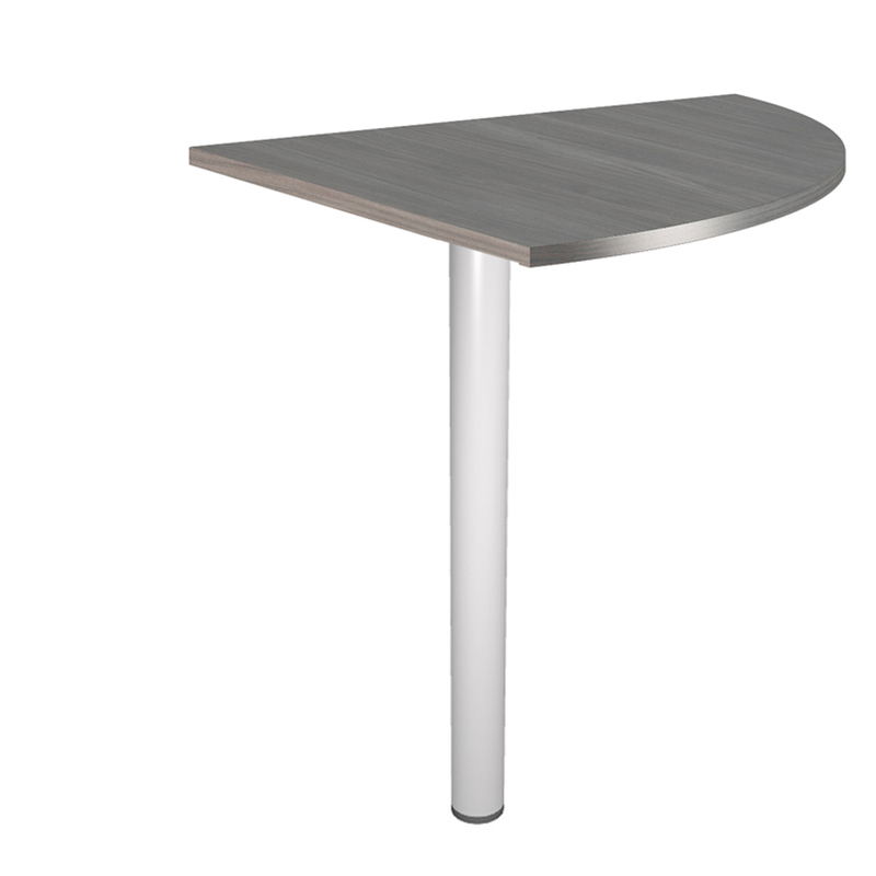 ANGOLARE 90  FRASSINO TOSCANO + GAMBA SUPPORTO GRIGIO CROMATO x SCRIVANIE EASY