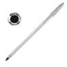 Scatola 20 penna sfera CRISTALR SHINE SILVER medio 1,0mm nero BICR
