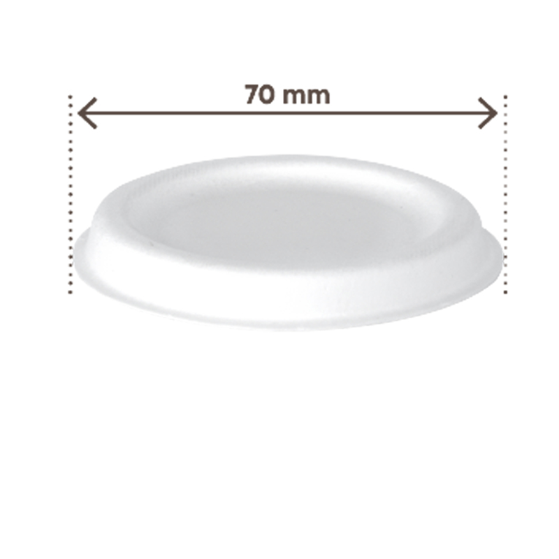 100 Coperchi per coppetta porta salse monouso 60ml bianco Signor Bio