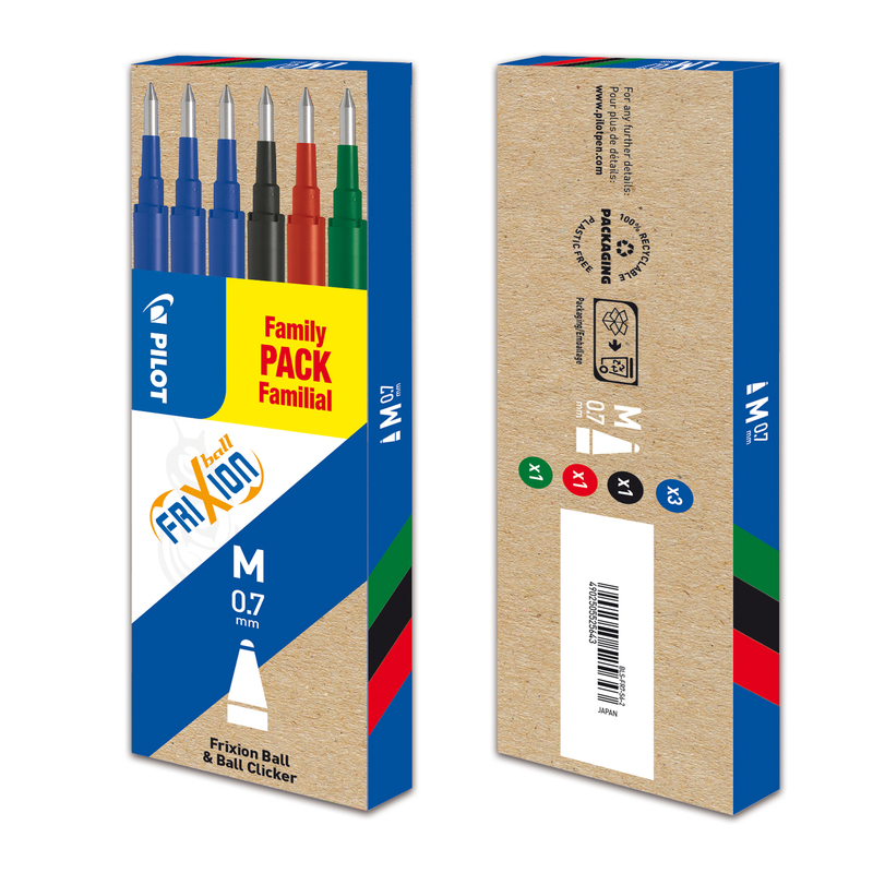 Set 6 refill FRIXIONball 0.7mm 3 blu