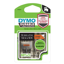 NASTRO DYMO TIPO D1 DURABLE (12MMX3MT) NERO/ARANCIONE 1978367