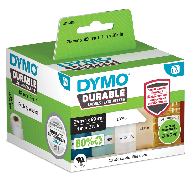 ETICHETTE DURABLE INDUSTRIAL DIM. 25X89MM 350X2 RT MULTIUSO