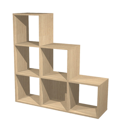 LIBRERIA 6 CASELLE a SCALARE 104x29