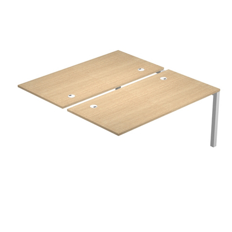 Postazione doppia aggiuntiva per scrivanie 140X166cm Rovere - Agora'