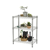 Scaffale 3 ripiani acciaio cromato 36x60cm - H75cm kit Archimede Outdoor