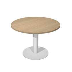 Tavolo riunione tondo Ã80cm gamba metallo Rovere - Agora' Direction
