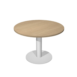 Tavolo riunione tondo Ã100cm gamba metallo Rovere - Agora' Direction
