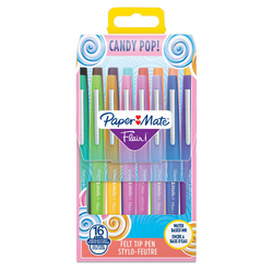 Astuccio 16 colori Candy Pop Pennarello Flair Nylon Papermate
