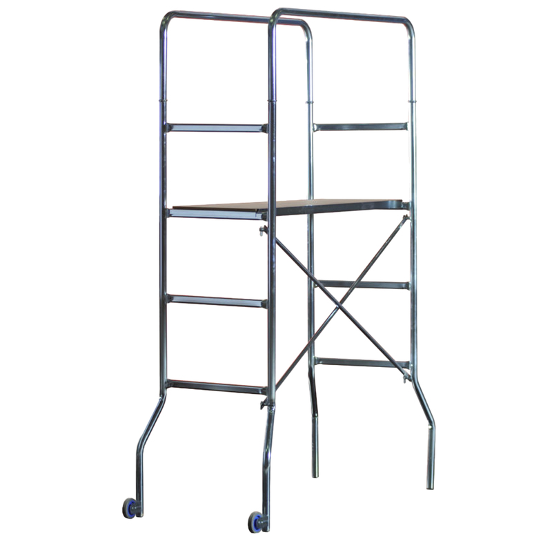 TRABATTELLO in ACCIAIO ZINC. 130x60cm - H188cm Trio