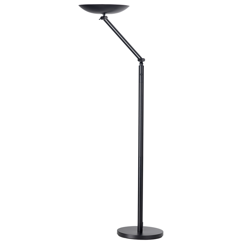Lampada articolata da terra Led 23W nero Varialux