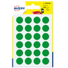 Blister 168 etichetta adesiva tonda PSA verde Ã15mm Avery