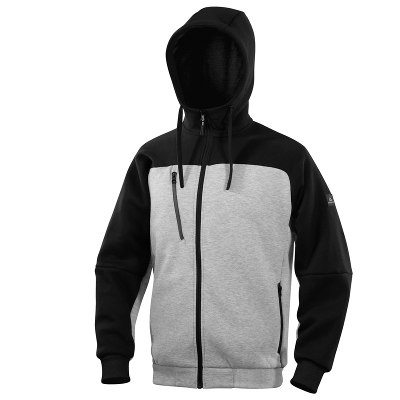 Felpa con cappuccio Borgo taglia XL grigio/nero Deltaplus