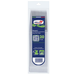 20 Coltelli Compact in PS Reuse 18cm trasparente Dopla