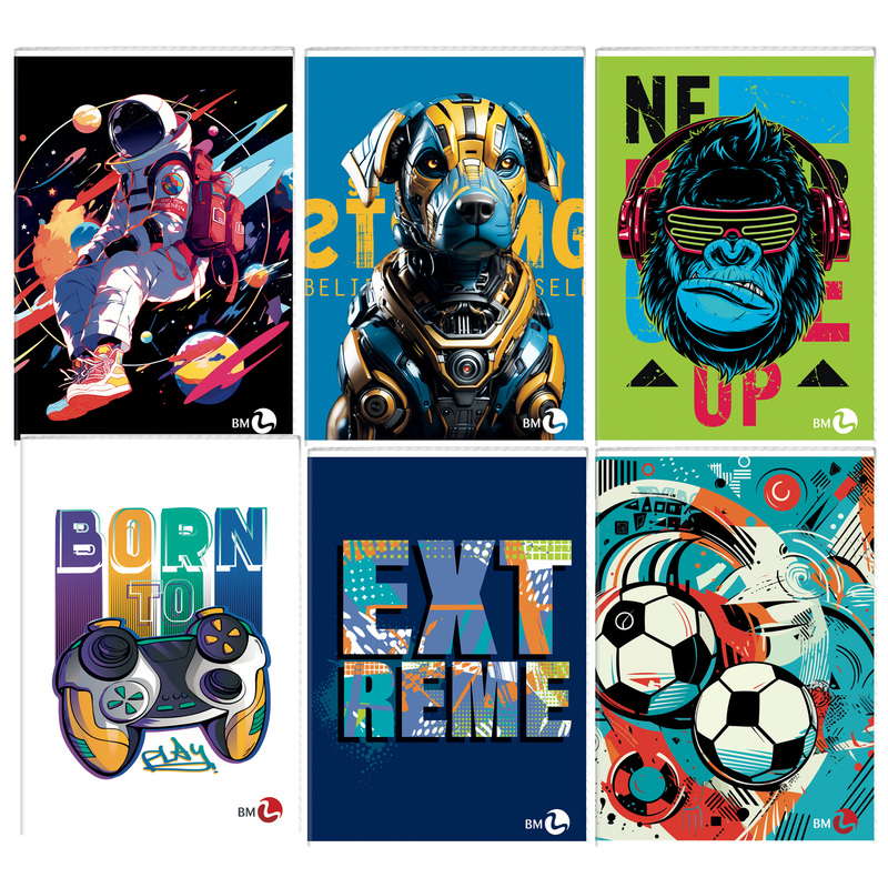 Maxiquaderno A4 40fg+2 80gr rigo di 1a Bambino BM