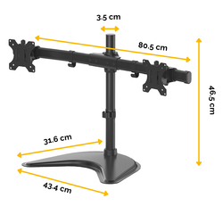 Braccio portamonitor doppio oriz ad appoggio libero Professional Series Fellowes