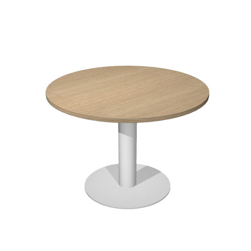 Tavolo riunione tondo D120cm gamba metallo Rovere - AgorA' Direction