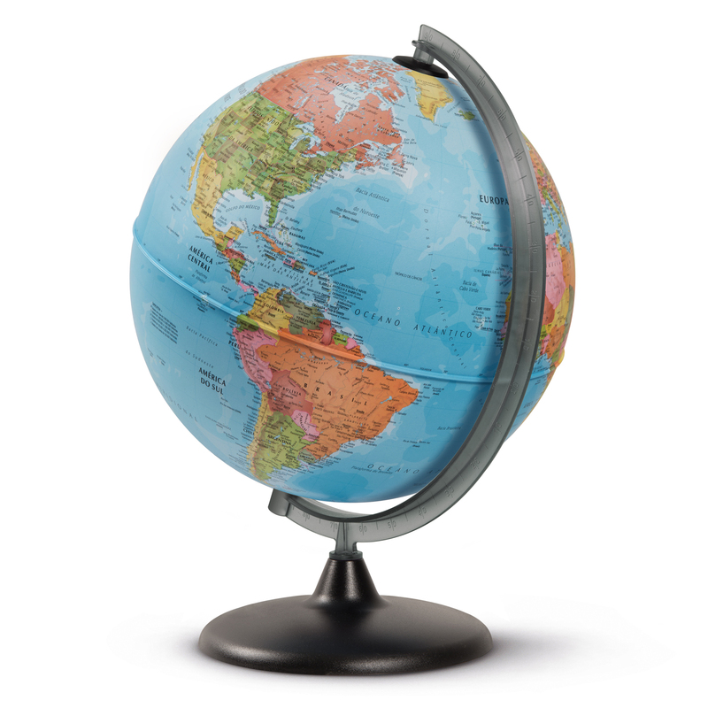 Globo geografico non illuminato Corallo Ã 30CM Tecnodidattica