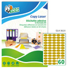 Etichetta adesiva GL4 ovale oro satinata 100fg A4 36x20mm (60et/fg) Tico