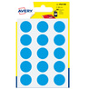 Blister 90 etichetta adesiva tonda PSA blu D19mm Avery
