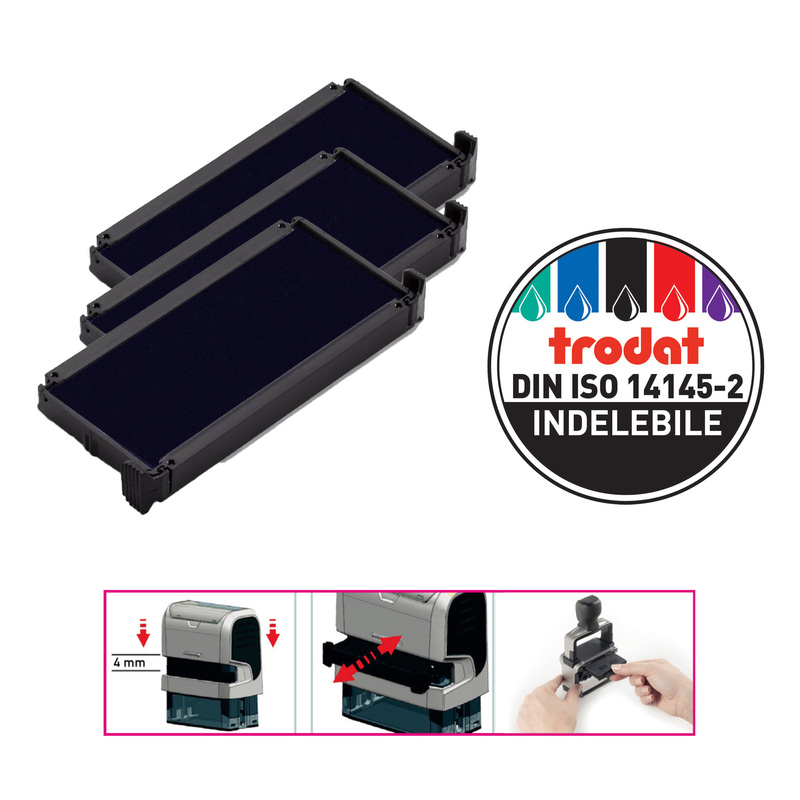 Blister da 3 tamponi 6/4913 nero Trodat