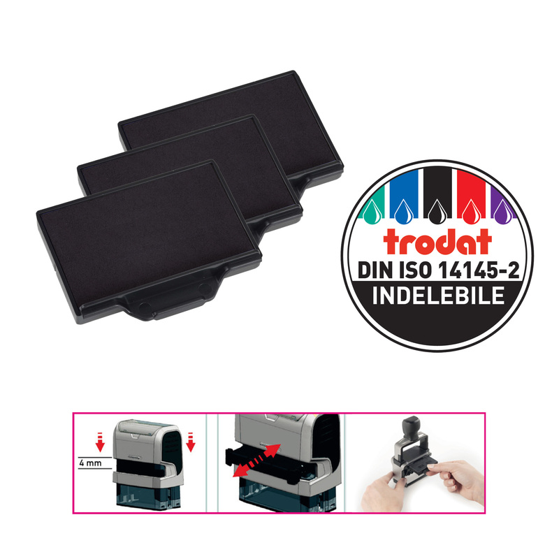 Blister da 3 tamponi 6/56 nero Trodat