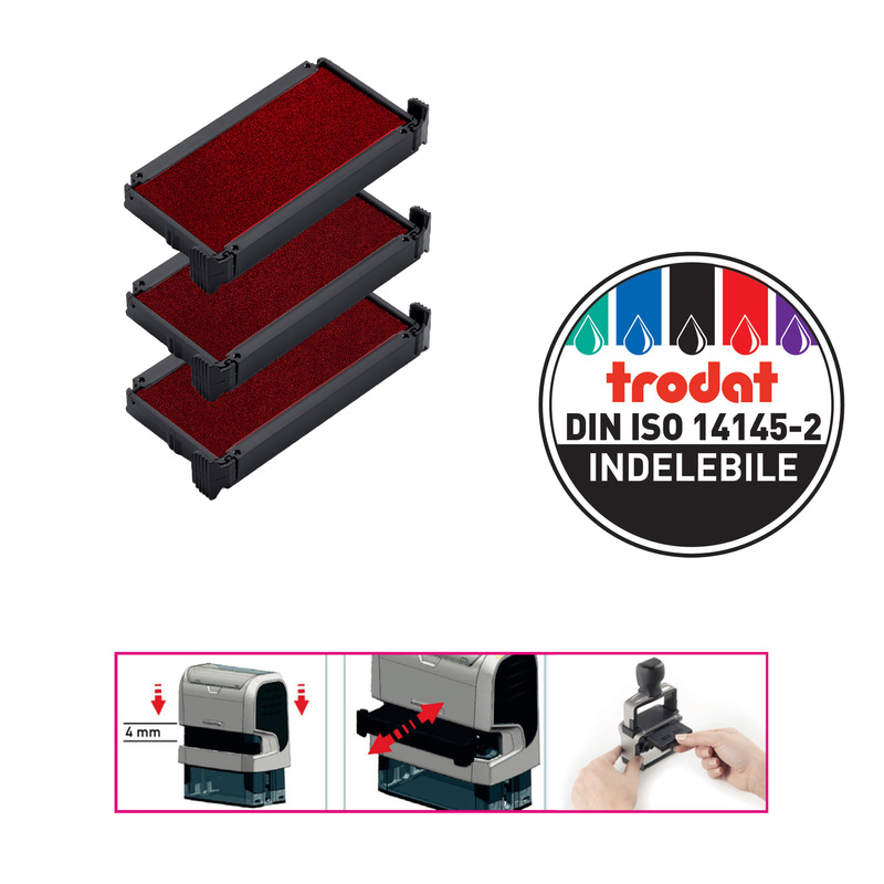 Blister da 3 tamponi 6/4912 rossoTrodat