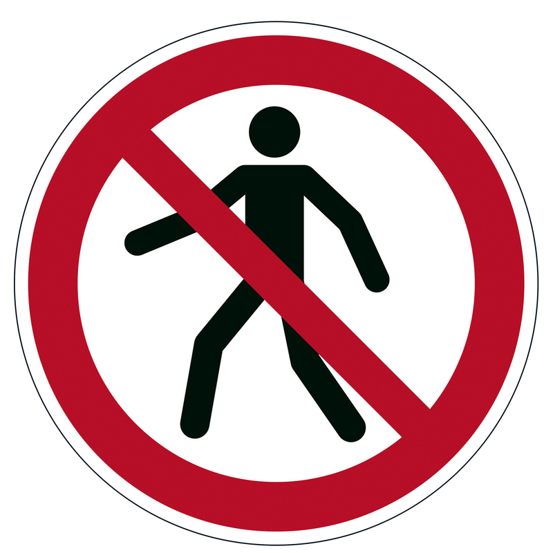 Pittogramma adesivo da terra "Vietato ai pedoni" D 43cm 1732 Durable