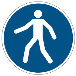 Pittogramma adesivo da terra "Passaggio Obbligatorio" D 43cm 1731 Durable