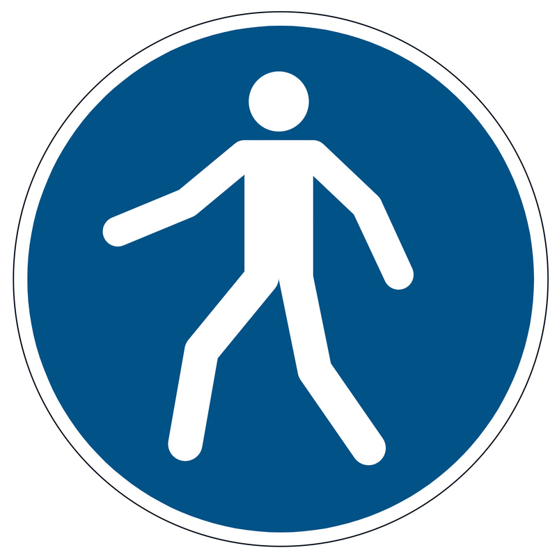 Pittogramma adesivo da terra "Passaggio Obbligatorio" D 43cm 1731 Durable