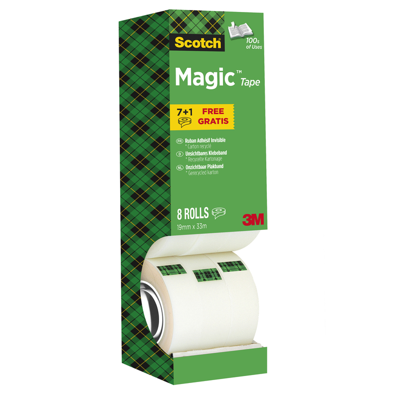 Value Pack 7+1 nastri adesivi ScotchR Magic 810 19mmx33mt