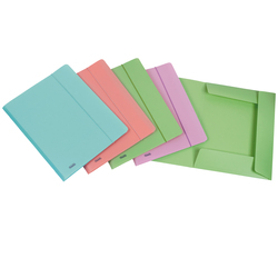 Cartella 3L c/elastico PPL PASTEL colori ass. f.to utile 24x33cm Favorit