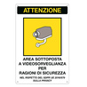 Cartello alluminio 20x30cm 'Area sottoposta a videosorveglianza' rif.GDPR